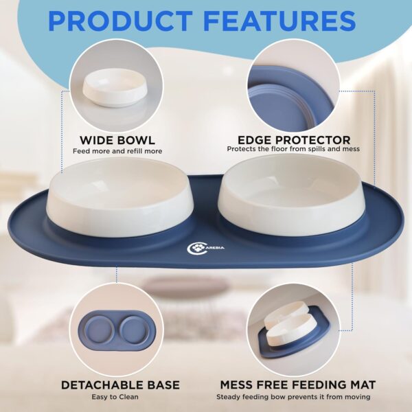 Ceramic Dog Bowls | Spill-Proof & Durable Food Bowl & Dish for Dogs, Cats & Pets | Eco-Friendly Pet Food Feeder Bowls for Feeding Dogs Cats Puppies | Essential Pet Supplies for Your Furry Friends - Image 3