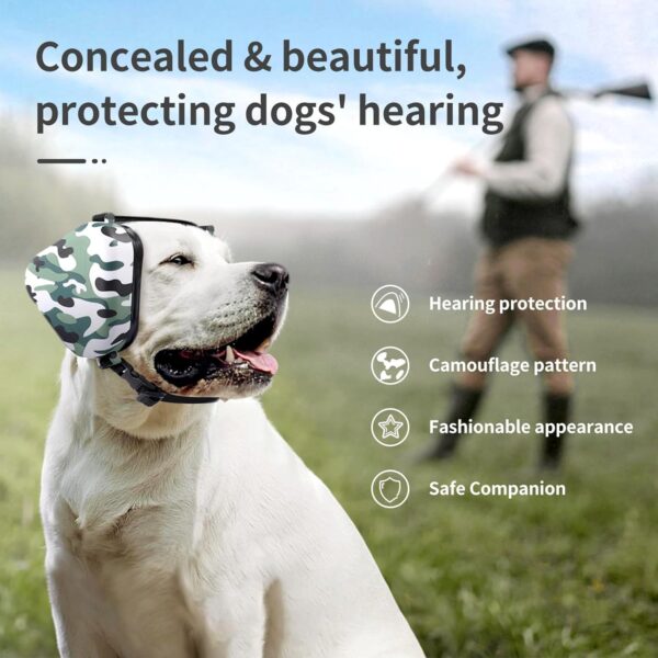 Dog Ear Muffs Noise Protection,uaidie Noise Cancelling Headphones for Dogs, Ear Covers for Hearing Protection and Anxiety - Camouflage - Image 5