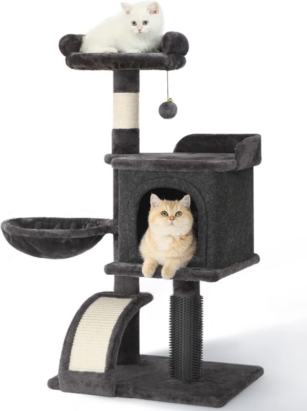 HOOPET Small Cat Tree 36.6 Inches Multi-Level Cat Tree, Cat Tower for Indoor Cats, Cat Condo with Sisal Scratching Post, Hammock, Plush Perch, Cat Furniture Activity Center for Cats, Kitten/Small Cats