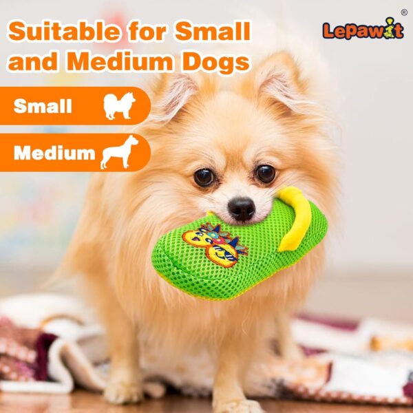 Squeaky Dog Toys, Floating Dog Toys with Mesh for Cleaning Teeth, Green Slippers Dog Gifts for Small and Medium Dogs - Image 7