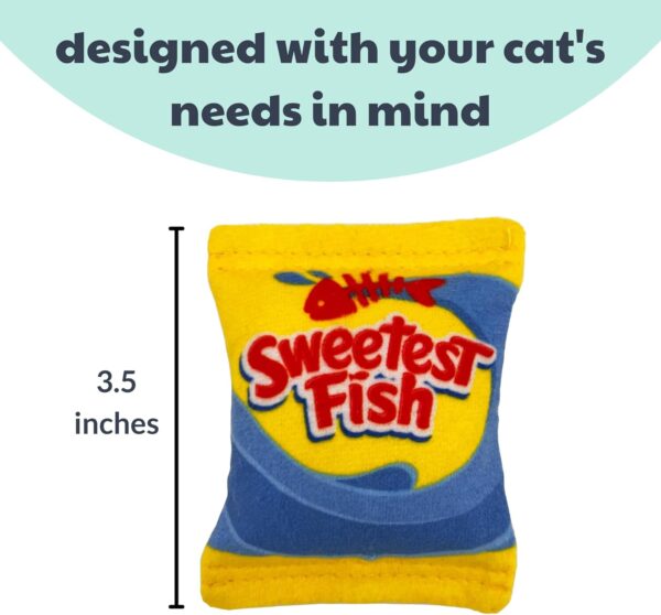 Huxley & Kent Cat Toy | Sweetest Fish | Snack Attack Strong Catnip Filled Cat Toy | Soft Plush Kitty Toy with Catnip and Crinkle | Kittybelles - Image 3