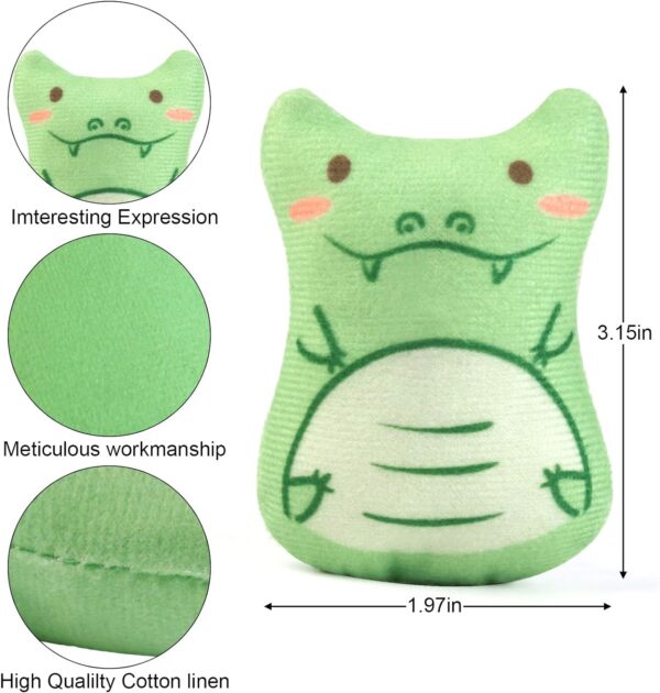 Dorakitten Catnip Toys for Indoor Cats - 5PCS Plush Cat Chew Toys Teething Interactive Catnip Filled Kitten Toy Soft Pet Toy (Animal Shapes) - Image 6