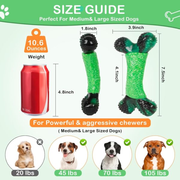 NOUGAT Dog Toys for Aggressive Chewers for Medium Large Durable Dog Chew Toys Milk Flavor Indestructible Dog Toy Long Lasting - Image 3