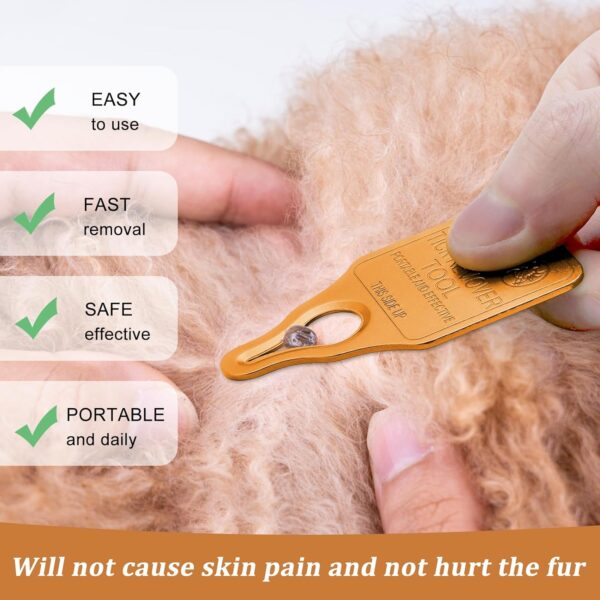 Tick Remover Tool Portable with Tick Removal Tweezers Suitable for Pet and Humans, Safe and Reliable, Quick Highly Effective, Pain-Free, Essential Tick Remover Key Tools for Outdoor Activities-3 Pack - Image 2