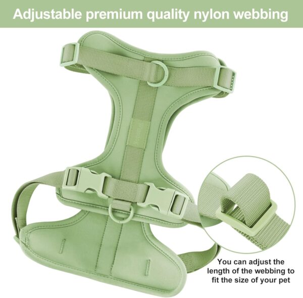 Wisedog No Pull Lightweight Dog Vest Harness with Soft and Comfortable Cushion, Breathable Mesh, for Small Medium Large Dogs Walking (S(Neck: 9.84"-14.17";Chest: 14.17"-22.05"), Sage Green) - Image 2