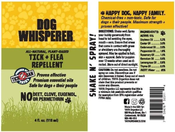 Dog Whisperer Tick + Flea Repellent, All-Natural, Extra Strength, Effective on Dogs and Their People (4 Ounce Spray) - Image 5