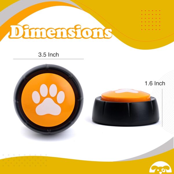 PetnBeyond Dog Talking Buttons - Communication Starter Pack, 4 PCS Dog Training Buttons, 30 Second Record Button for Pet Voice Training, Speaking Buttons for Cats and Dogs, 30s Voice Recordable Pet - Image 5