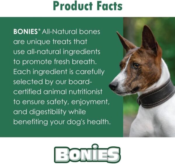 BONIES Natural Hip & Joint Formula Mini-Sized Bone, Glucosamine & Omega Fatty Acids, Fresh Breath, Clean Teeth, Low Calories, Chicken Flavor, Minis, 60 Bones - Image 8