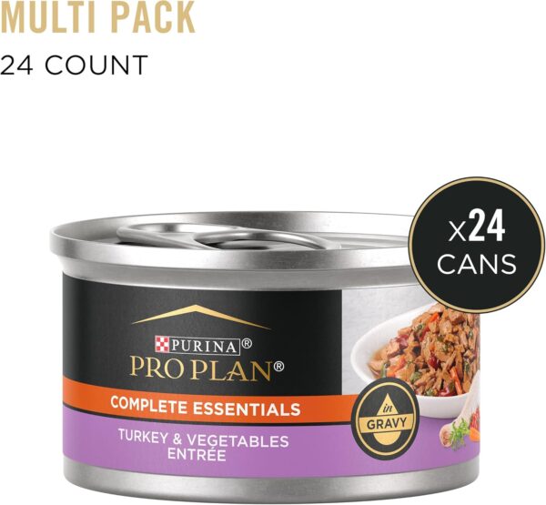 Purina Pro Plan Gravy, High Protein Wet Cat Food, COMPLETE ESSENTIALS Turkey & Vegetable Entree - (Pack of 24) 3 oz. Pull-Top Cans - Image 8