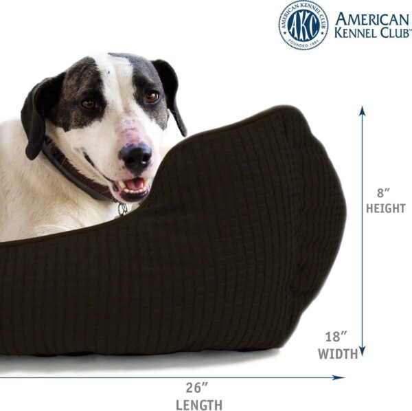 American Kennel Club Small Black Dog Bed, Solid Weave Cuddler, AKC Pet Cuddler, 26" - Image 3