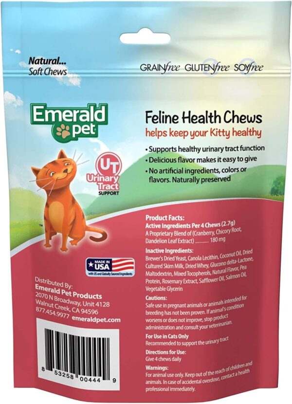 3 Pack of Urinary Tract Support Feline Health Chews, 2.5 Ounces Each, Grain-Free, Made in The USA - Image 2