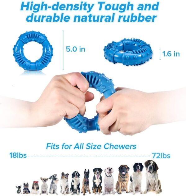 Dog Chew Toys for Aggressive Chewers Large Breed, Non-Toxic Natural Rubber Indestructible Dog Toys, Tough Durable Puppy Chew Toy for Medium Large Dogs - Fun to Chew, Chase and Fetch(Blue) - Image 4