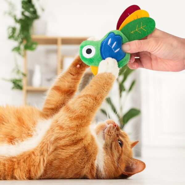 Retro Shaw Catnip Toys, Cat Toys with Catnip and Silvervine, Bird Catnip Toys for Cats, Cat Toys for Indoor Cats, Cat Toys with Catnip, Cat Chew Toy, Cat Toy for Cats Kittens Kitty, 2 Pack - Image 5