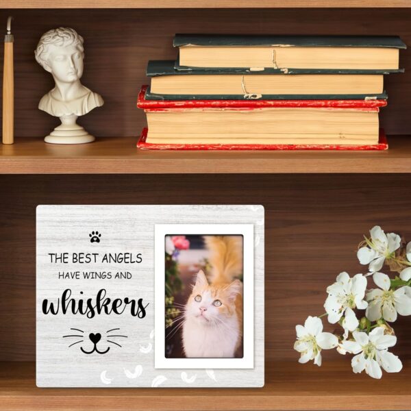 Cat Memorial Gifts for Loss of Cat, Cat Memorial Picture Frame, Cat Loss Sympathy Gift for Women, Family, Pet Memorial Gifts Cat, Loss of Cat Memroai Frame for 4x6 Photo - Image 5