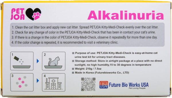 Kitty-Medi-Check Cat Urine Health Test Kit, Easy Monitoring at Home,100% Eco-Friendly - (Alkalinuria 210g/7.4oz) 100% Biodegradable. - Image 8