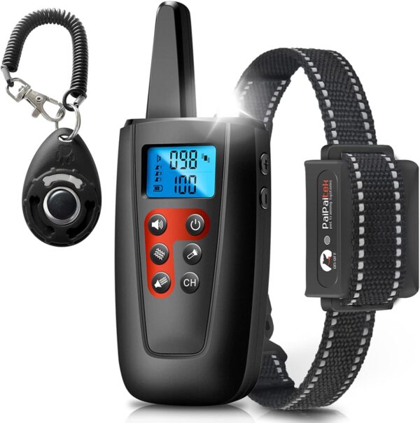 Paipaitek No Shock Dog Training Collar, 3300ft Range Vibrating Dog Collar, IPX7 Waterproof Dog Training Collar with Remote, only Sound and Vibration Collar for Training Dogs