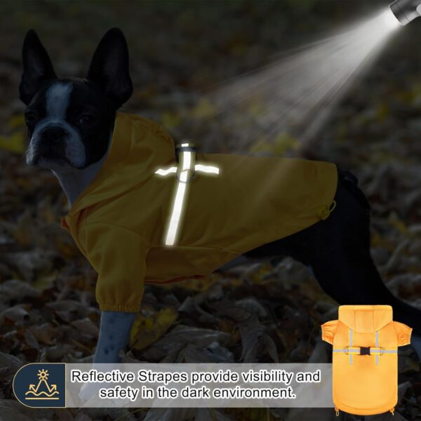 BEAUTYZOO Dog Raincoat with Harness Built-in for Small Medium Dogs and Puppies Boys Girls, Dog Rain Jacket Hooded Slicker Poncho Waterproof Reflective Dog Clothes for Winter Cold Rainy Snowy Days, M - Image 4