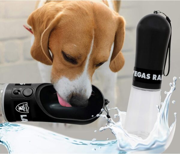 Pets First Dog Water Bottle. NFL LAS Vegas Raiders PET Water Bottle. Best Cat Water Bottle. Water Fountain Dispenser for Dogs & Cats.