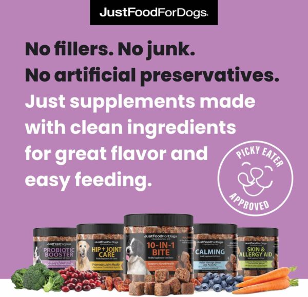 JustFoodForDogs Probiotic Booster Gut Health Soft Chews Supplement for Dogs, Digestive Health Support, Diarrhea, Human Grade Ingredients - 45 count - Image 7