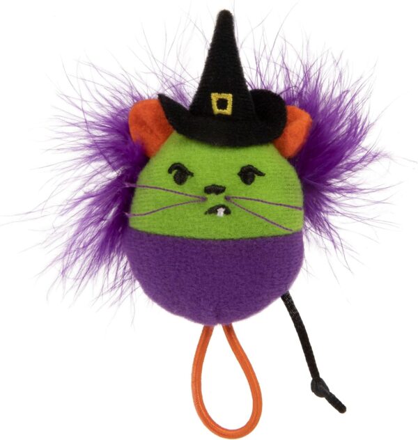 Petlinks Halloween Grumpy Witch Launcher Cat Toy - Green/Purple, One Size