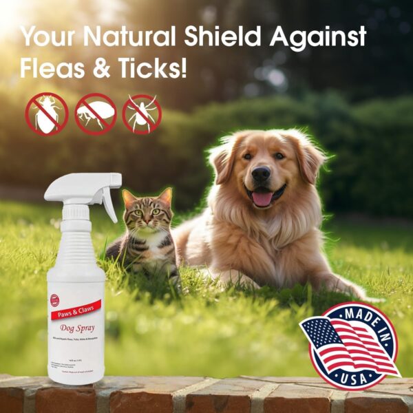 Paws and Claws Pet Spray - Natural Flea and Tick Repellent with Cedar Oil - Effective and Safe Pest Control for Dogs and Cats, Helps Repels Fleas, Ticks, and Mites, Pet Friendly (1 Gallon) - Image 4