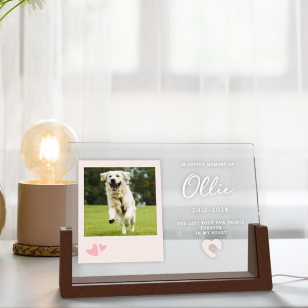 Personalized Pet Memorial Gifts, in Memory of Dog Night Lights, Custom Dog Memorial Gifts for Loss of Dog, Pet Loss Gifts, Memorial Plaques for Dogs, D3 - Image 2