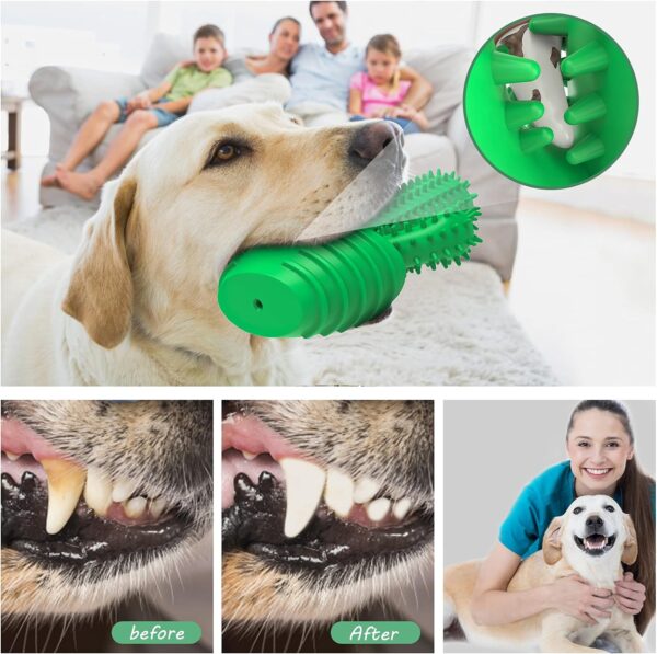 Dog Chew Toys Dog Toothbrush Stick Teeth Cleaning Brush Dental for Medium Large Dog, Puppy Christmas,Easter Birthday Gifts,Outdoor Dog Squeaky Toys for Aggressive Chewers Tough Toys Interactive - Image 3