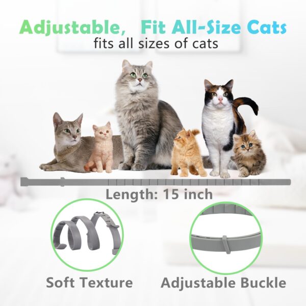 Cat Calming Collar 4 Pack Calming Collar for Cats Adjustable Lengths Pheromone Collar for Cats Calming Cat Collar to Anxiety Relief, Stress Relief - Image 5