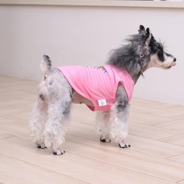 CuteBone Soft Dog Shirt Lightweight Small Puppy T-Shirts Pet Clothes Breathable Summer Vest Stretchy Outfit Cat Apparel BX08L-D - Image 7