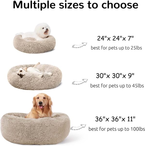 HACHIKITTY Dog Beds Calming Donut Cuddler, Puppy Dog Beds Large Dogs, Indoor Dog Calming Beds Large,30'' - Image 3