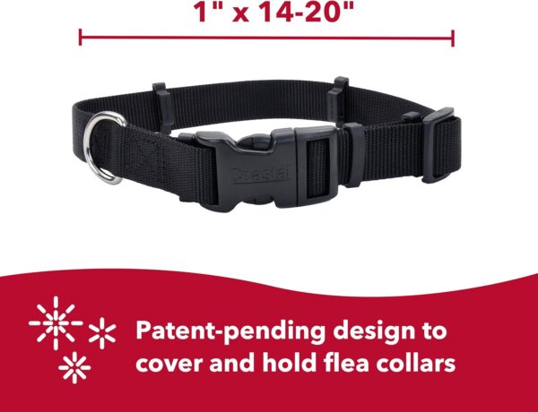 Coastal Pet SecureAway Flea Collar Protectors - Comfortable Dog Collar Accessory - Protective Flea Collar for Dogs - Adjustable Dog & Puppy Flea Collar Protection - Black - 1" x 14-20" - Image 4