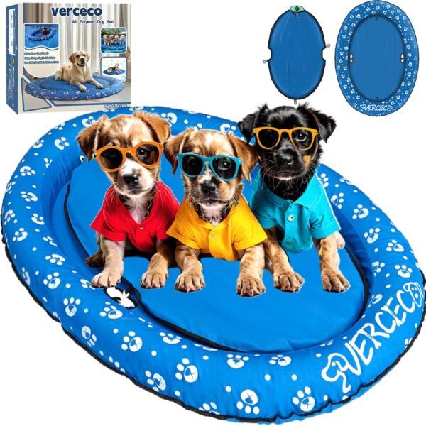 New Dog Floats for Pool Dog Pool Float with Dog Raft Cooling Dog Mat for Large Medium Dogs Puncture Proof Indoor Outdoor Use