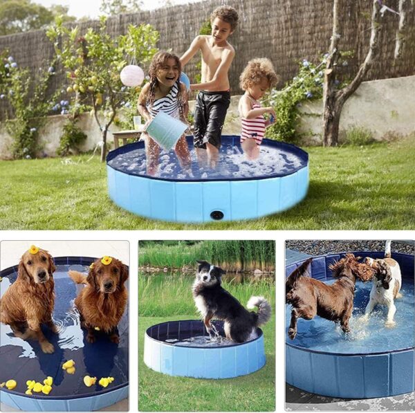 Dog Pool Puppy Foldable Dog Pool pet Pool Dog Swimming Pool Portable Suitable for Indoor and Outdoor use (32x8in) - Image 6