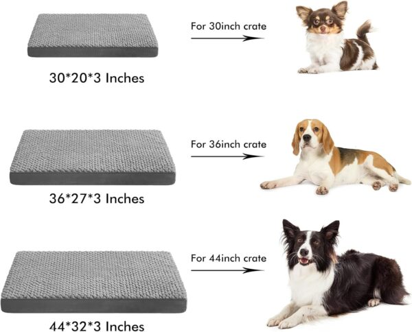 Large Orthopedic Crate Bed for Dogs（36*27*3in）-Waterproof Dog Crate Pads - Egg dog crate bed-Orthopedic Dog Bed-dog bed with Washable Cover Removable , Egg Crate Foam Pet Bed Mat-Thick cover - Image 6