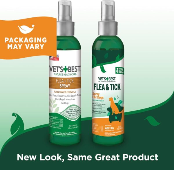 Vet's Best Flea & Tick Spray | Plant-Based Flea and Tick Treatment for Dogs | Certified Natural Oils | 8 Ounces - Image 3