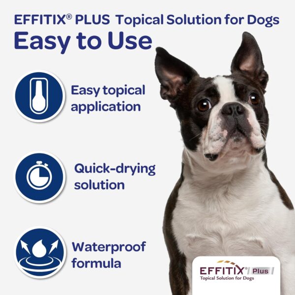 Effitix Plus Topical Solution for Dogs - Flea and Tick for Small Dogs (11-22.9lbs), 3 Doses, Waterproof Topical Prevention (by Virbac) - Image 6