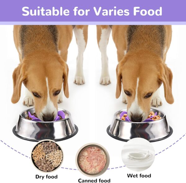 Mateeylife Slow Feeder Dog Bowl Insert with Suction Cups Dog Anti-Choking Slow Eating Feeder Insert for Medium Breed Large Sized Dog, Fit into Basic Bowls 5.5-8in Dog&Cat Bowls Black - Image 4