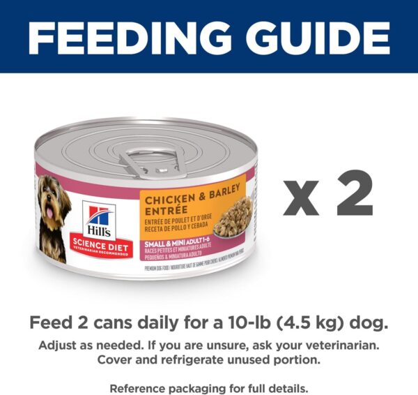 Hill's Science Diet Small & Mini, Senior Adult 7+, Small & Mini Breeds Senior Premium Nutrition, Wet Dog Food, Chicken & Barley Loaf, 5.8 oz Can, Case of 24 - Image 8