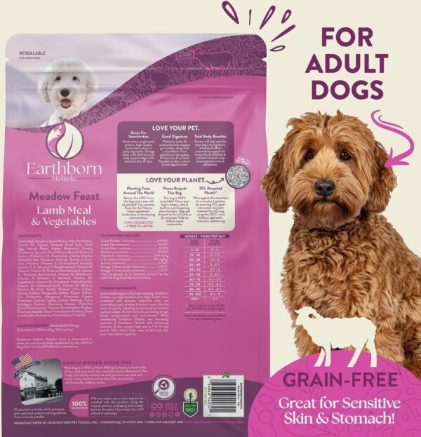 Earthborn Holistic Meadow Feast Grain-Free Natural Dry Dog Food, 4 lb - Image 2