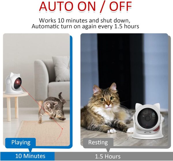 Automatic Cat Laser Toys, Interactive Laser Cat Toys for Indoor Cats/Kitty/Dogs, Cat Laser Toy Automatic - Image 2