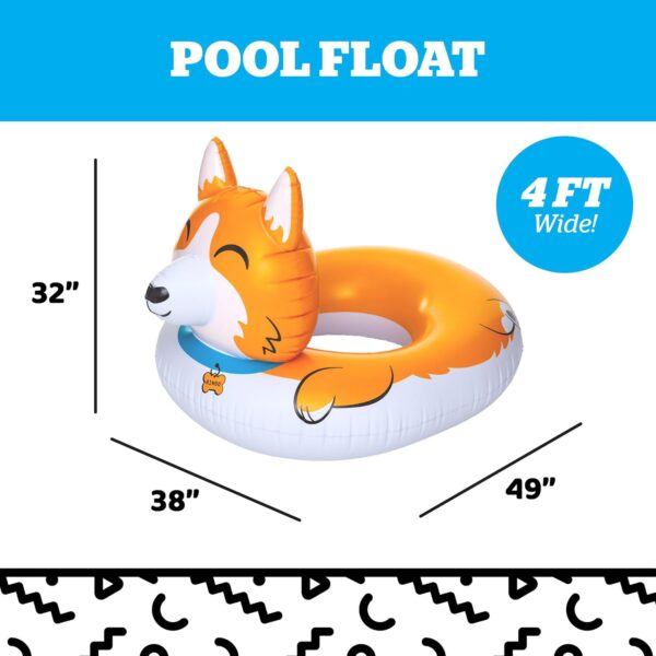 BigMouth Giant Animal Pool Float, Inflatable Floatie Tube, Blow Up Swim Ring, Outdoor Summer Pool Party Water Toy - Image 3