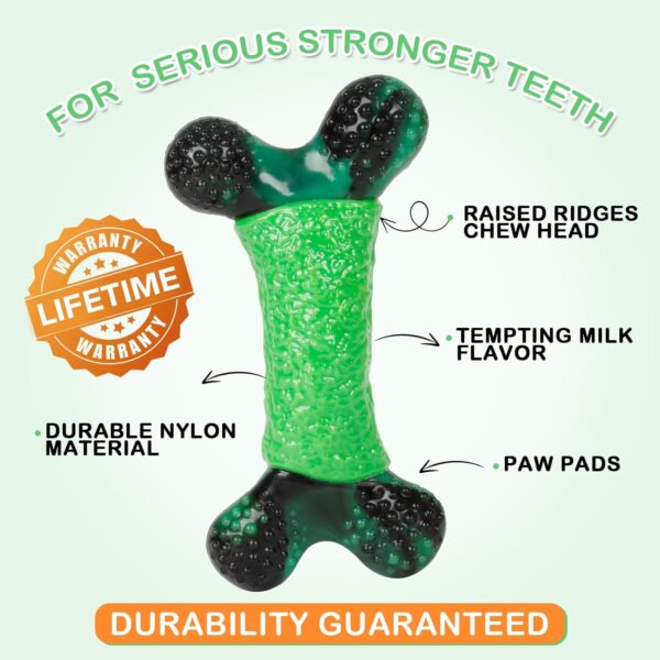 NOUGAT Dog Toys for Aggressive Chewers for Medium Large Durable Dog Chew Toys Milk Flavor Indestructible Dog Toy Long Lasting - Image 4