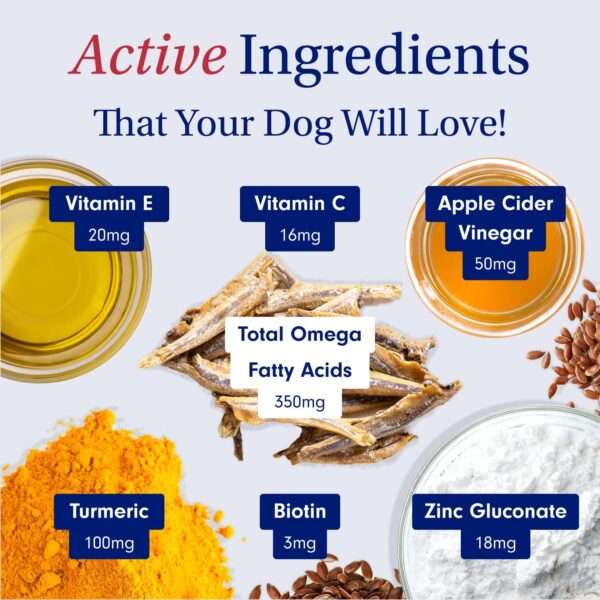 PetLab Co. Skin & Coat Chew - Optimize Scalp and Fur Condition with a Tasty Dog Chew, Packed with Beneficial Fatty Acids, Vitamins and Apple Cider Vinegar to Deliver Comfort and Support a Healthy Coat - Image 5