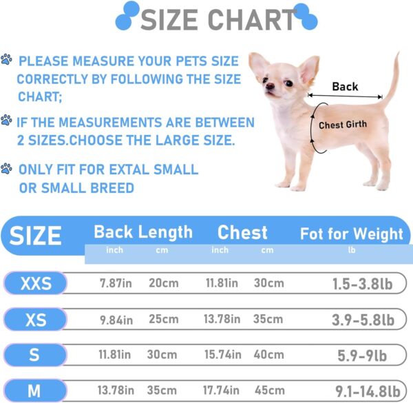 4 Pieces Dog Clothes for Small Dogs Boy Chihuahua Clothes Yorkie Teacup Clothes Spring Summer Pet Shirt Cute Puppy Clothes Outfits Dog T-Shirt (4 Pack, Small) - Image 5