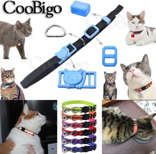 CooBigo 10sets Cat-Head Safety Breakaway Buckle Tri-glide Slider Buckles D ring Belt Loop keeper for DIY Cat Collar Accessory - Image 4