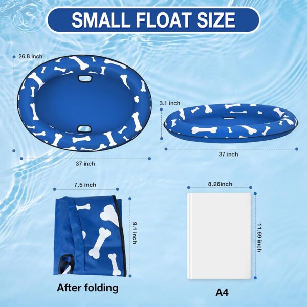 Pet Soft Dog Float Raft - Inflatable Dog Swimming Float for Summer (Small, Blue Bone) - Image 5