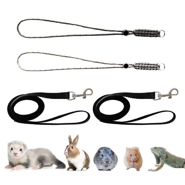 Handmade Figure 8 Harness and Leash for Rabbits/Bunnies/Ferrets/Bearded Dragons/Guinea Pigs/Rats/Chinchillas/Birds/Squirrels/Small Animals.Pack of 2