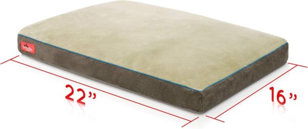 BRINDLE Khaki Shredded Memory Foam Pet Bed - Pet Essentials - Orthopedic Design - Pet Crate Compatible - Machine Washable Cover - Indoor Pet Bed for Dogs, Puppies, Cats, and Rabbits - Size Small - Image 3