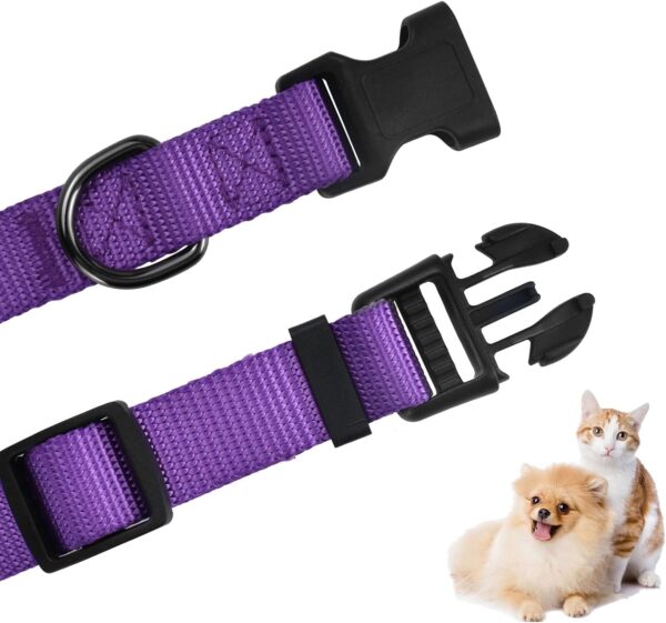 AUDWUD Thick Nylon Collar,Classic Adjustable Dog Collar in Multiple Colors,Suitable for Small,Medium and Large Dogs,4 Sizes - Image 4