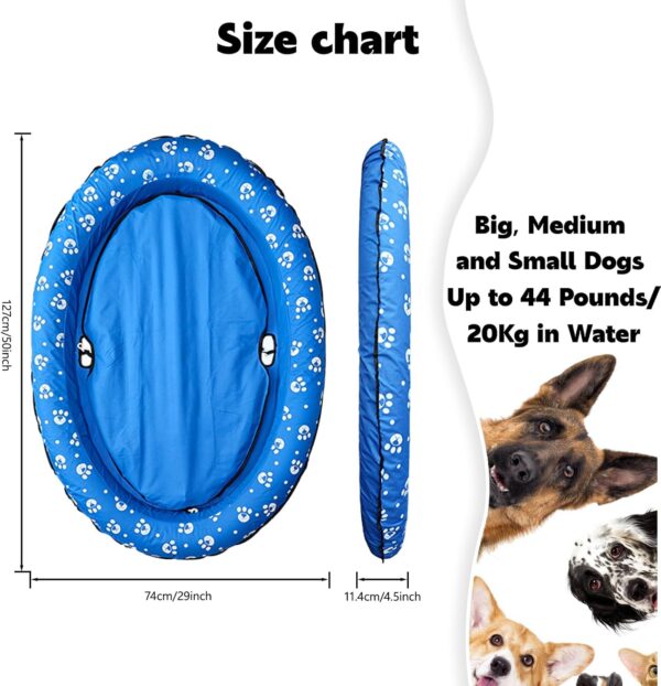 New Dog Floats for Pool Dog Pool Float with Dog Raft Cooling Dog Bed Mat for Large Medium Dogs Puncture Proof Indoor Outdoor Use - Image 4